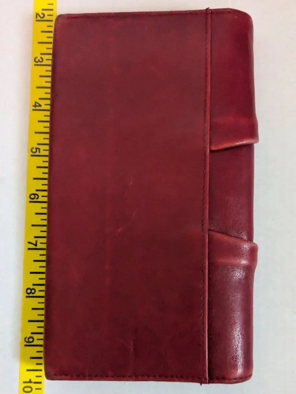 Vintage FURLA Made In Italy Red Leather Clutch Wallet